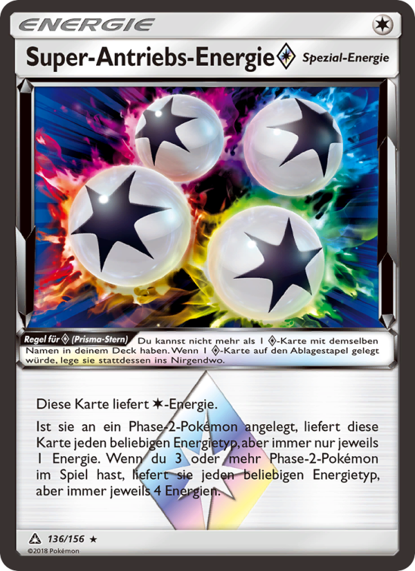 Super-Antriebs-Energie ◇ 136 — Ultra-Prisma (German Pokémon TCG card)