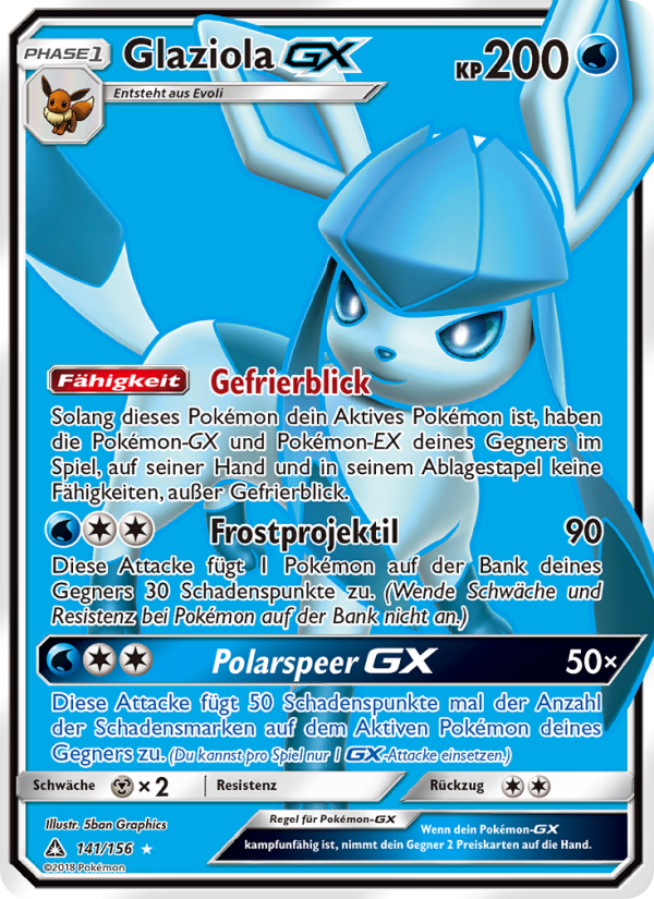 Glaziola GX 141 — Ultra-Prisma (German Pokémon TCG card)