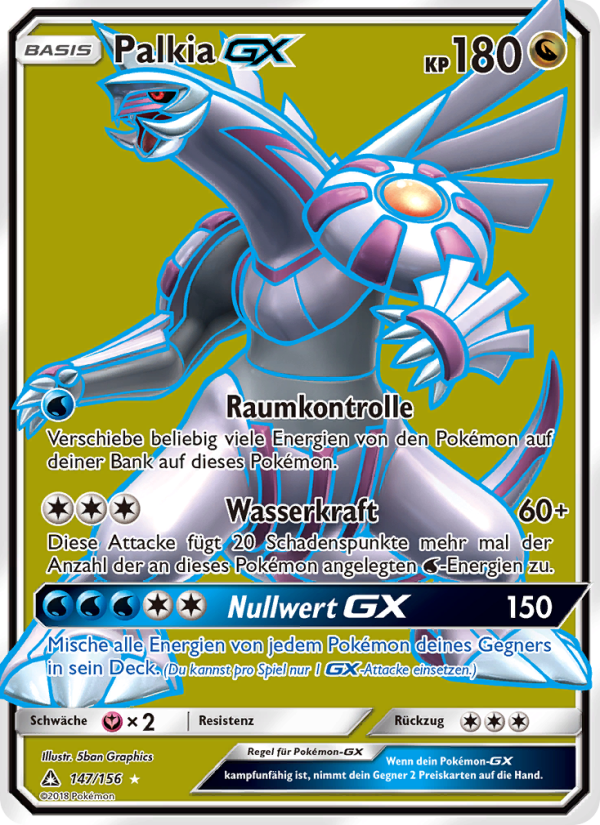 Palkia GX 147 — Ultra-Prisma (German Pokémon TCG card)