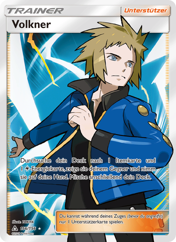 Volkner 156 — Ultra-Prisma (German Pokémon TCG card)