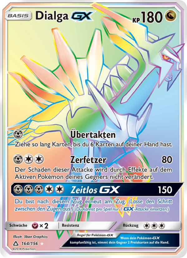 Dialga GX 164 — Ultra-Prisma (German Pokémon TCG card)