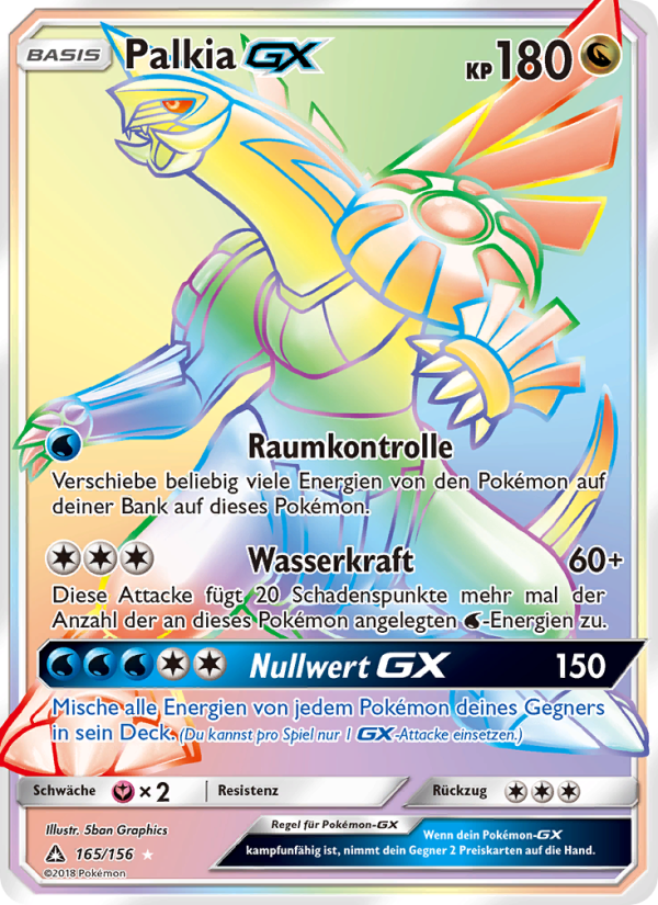 Palkia GX 165 — Ultra-Prisma (German Pokémon TCG card)