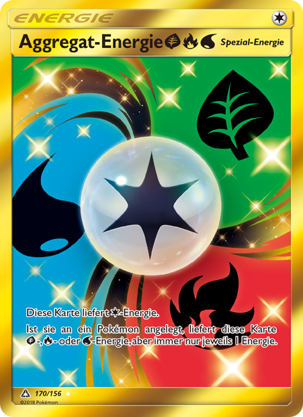 Aggregat-Energie GrassFireWater 170 — Ultra-Prisma (German Pokémon TCG card)