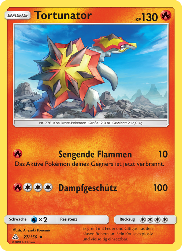 Tortunator 27 — Ultra-Prisma (German Pokémon TCG card)