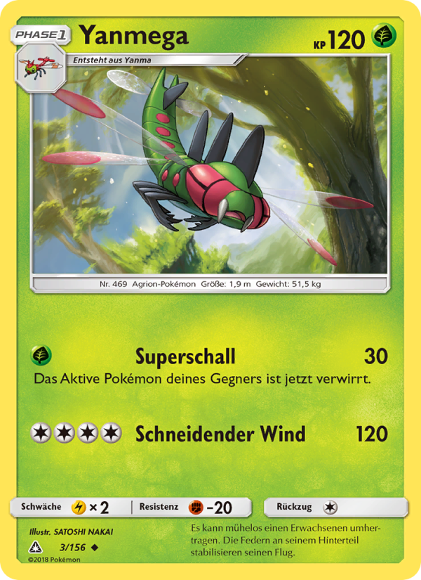 Yanmega 3 — Ultra Prism (German Pokémon TCG card)