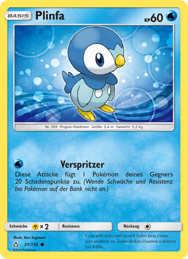 Plinfa 31 — Ultra-Prisma (German Pokémon TCG card)