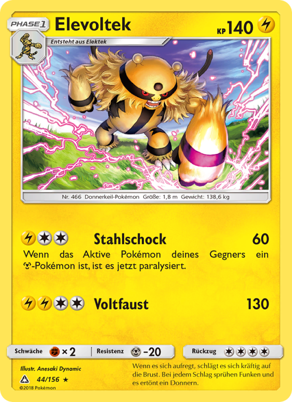 Elevoltek 44 — Ultra-Prisma (German Pokémon TCG card)