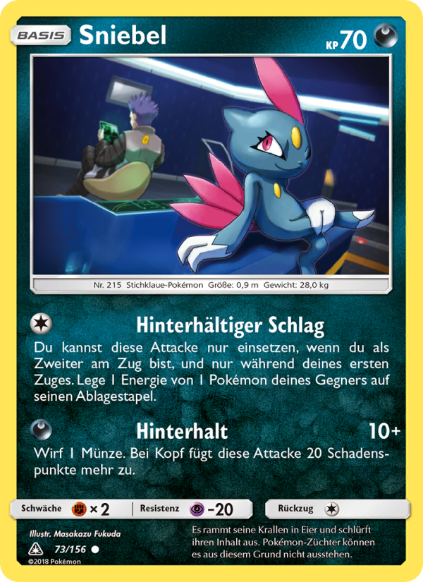 Sniebel 73 — Ultra-Prisma (German Pokémon TCG card)