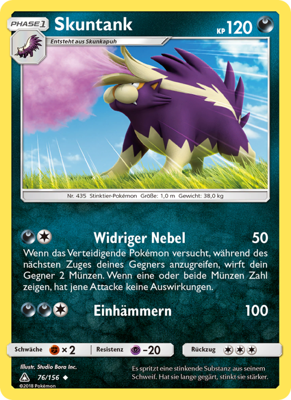 Skuntank 76 — Ultra-Prisma (German Pokémon TCG card)