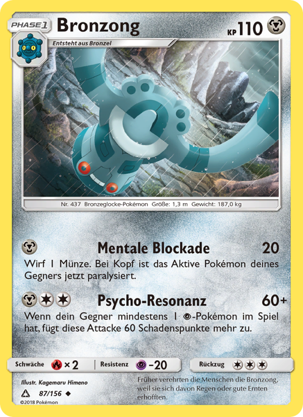 Bronzong 87 — Ultra-Prisma (German Pokémon TCG card)