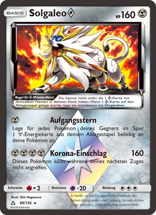 Solgaleo ◇ 89 — Ultra-Prisma (German Pokémon TCG card)