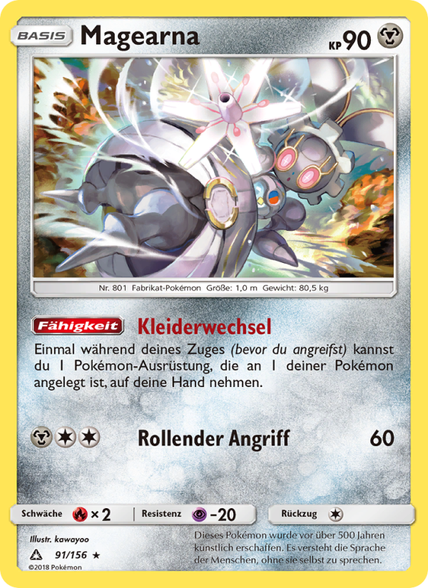 Magearna 91 — Ultra-Prisma (German Pokémon TCG card)