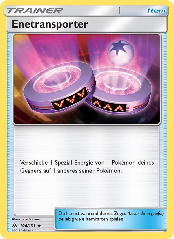 Enetransporter 106 — Grauen Der Lichtfinsternis (German Pokémon TCG card)