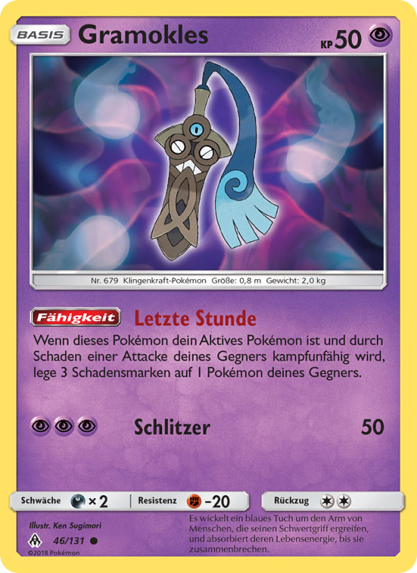 Gramokles 46 — Grauen Der Lichtfinsternis (German Pokémon TCG card)