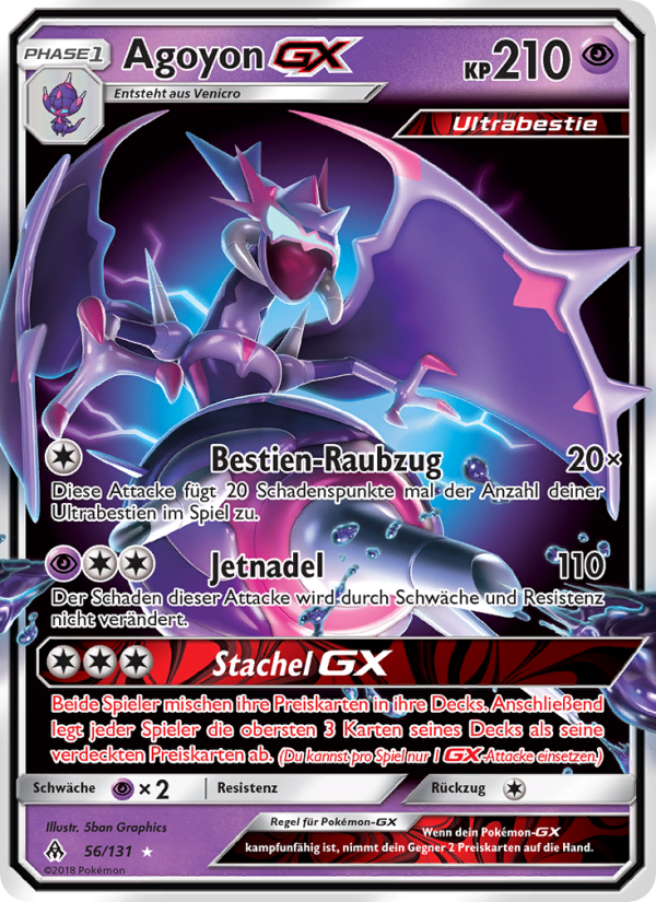 Agoyon GX 56 — Grauen Der Lichtfinsternis (German Pokémon TCG card)