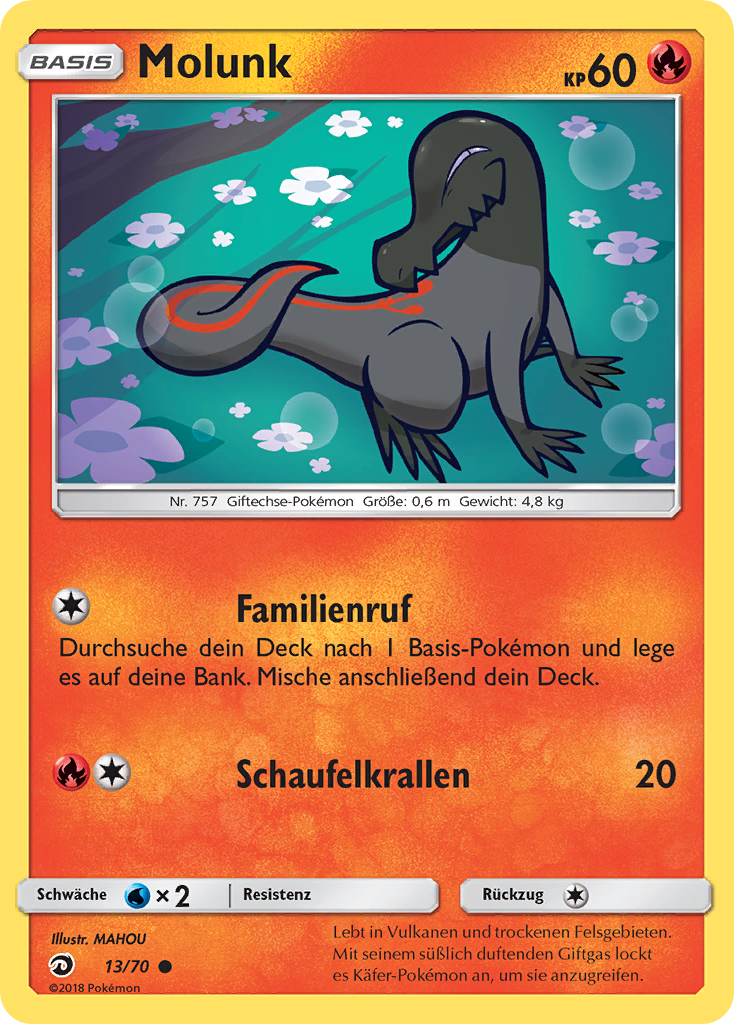 Molunk 13 — Majestät Der Drachen (German Pokémon TCG card)
