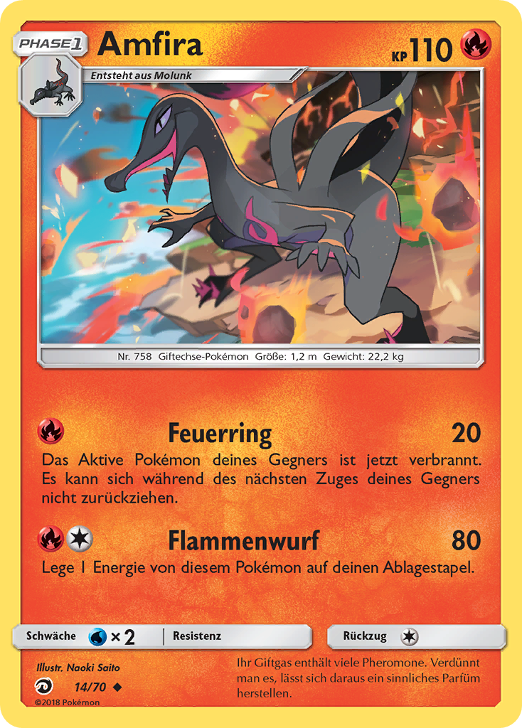 Amfira 14 — Majestät Der Drachen (German Pokémon TCG card)