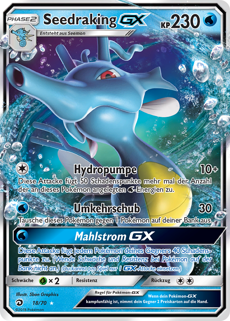 Seedraking GX 18 — Majestät Der Drachen (German Pokémon TCG card)