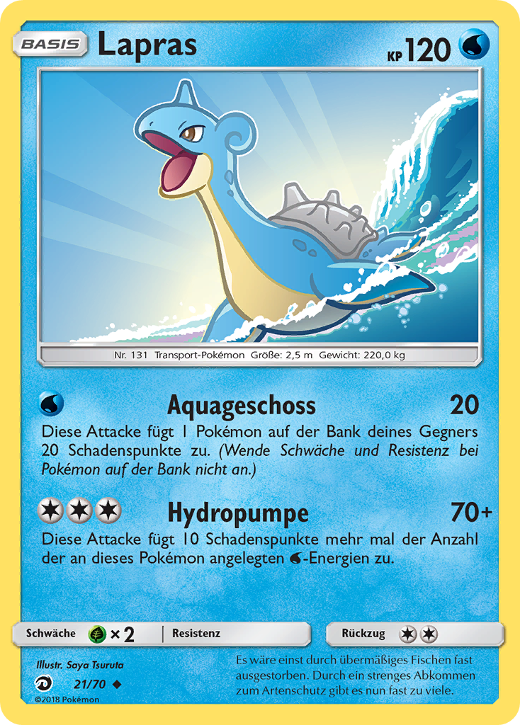 Lapras 21 — Majestät Der Drachen (German Pokémon TCG card)