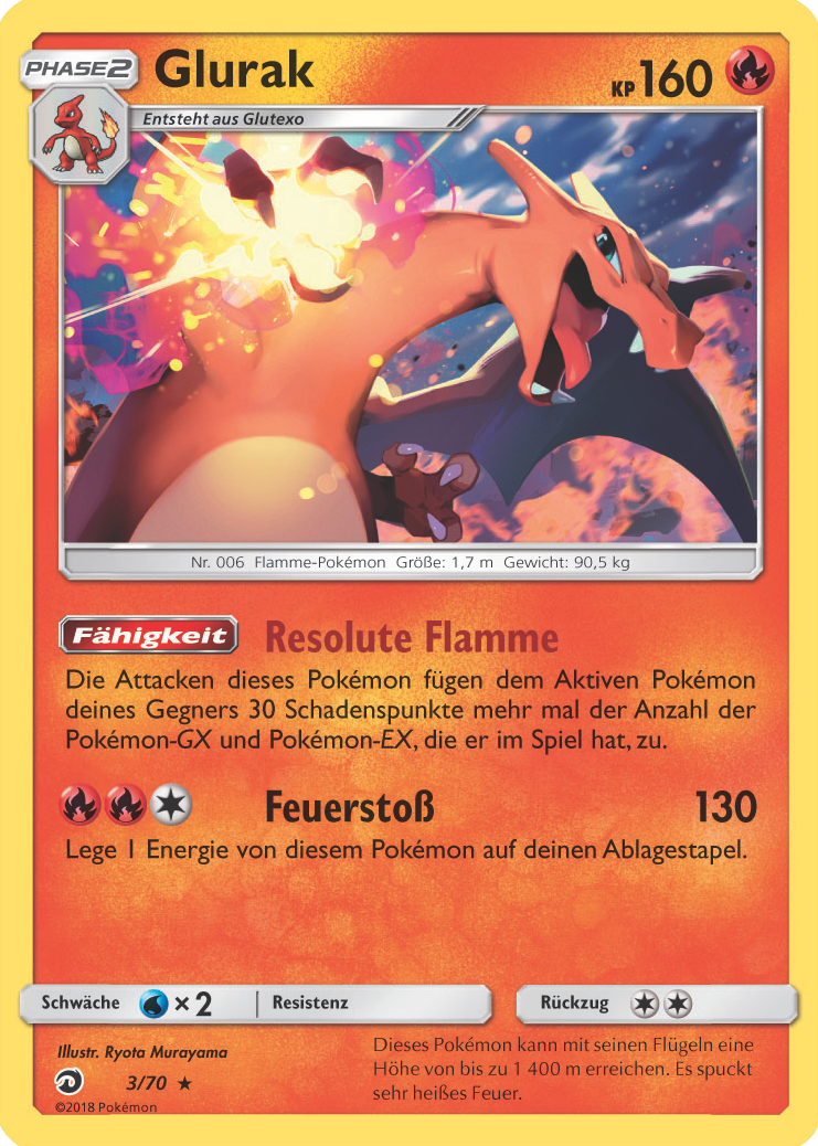 Glurak 3 — Majestät Der Drachen (German Pokémon TCG card)
