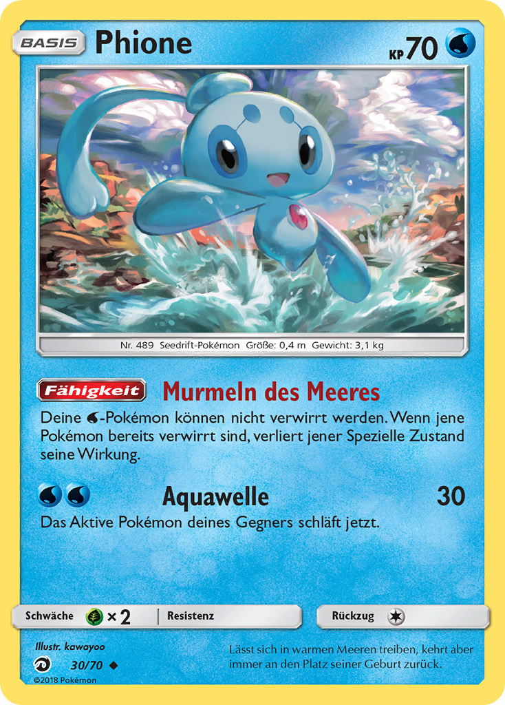 Phione 30 — Majestät Der Drachen (German Pokémon TCG card)