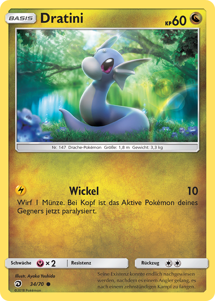 Dratini 34 — Majestät Der Drachen (German Pokémon TCG card)