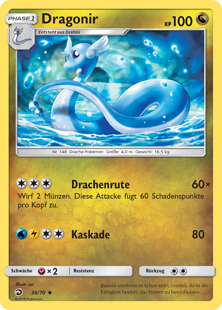 Dragonir 36 — Majestät Der Drachen (German Pokémon TCG card)