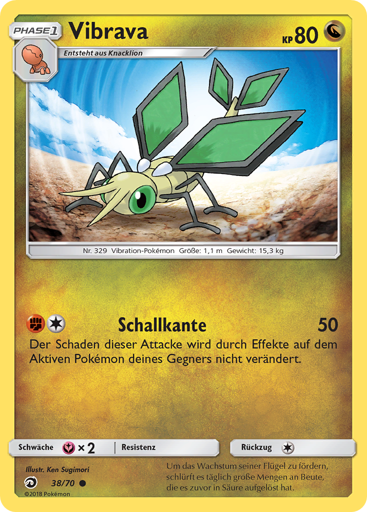 Vibrava 38 — Majestät Der Drachen (German Pokémon TCG card)