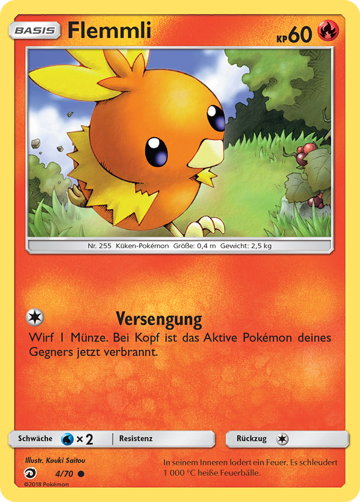 Flemmli 4 — Majestät Der Drachen (German Pokémon TCG card)