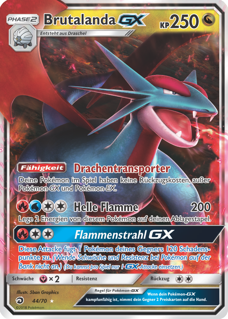 Brutalanda GX 44 — Majestät Der Drachen (German Pokémon TCG card)