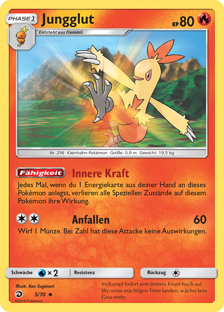 Jungglut 5 — Majestät Der Drachen (German Pokémon TCG card)