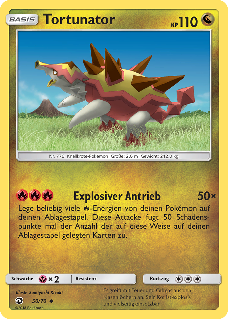 Tortunator 50 — Majestät Der Drachen (German Pokémon TCG card)