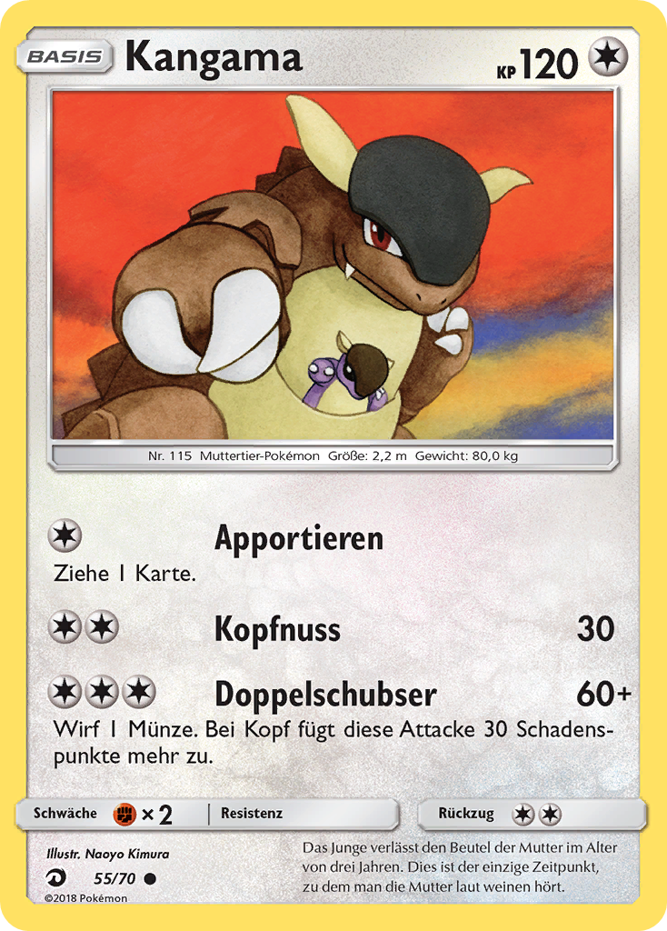 Kangama 55 — Majestät Der Drachen (German Pokémon TCG card)