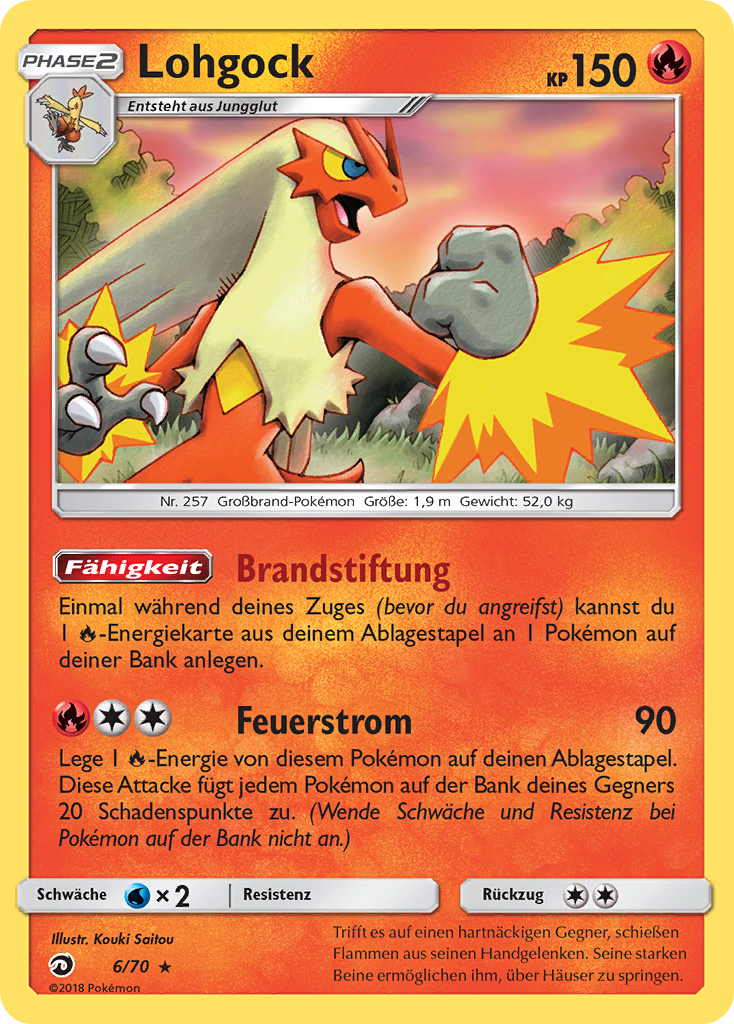 Lohgock 6 — Majestät Der Drachen (German Pokémon TCG card)