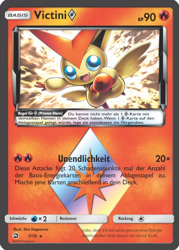 Victini ◇ 7 — Majestät Der Drachen (German Pokémon TCG card)