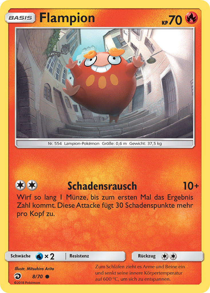 Flampion 8 — Majestät Der Drachen (German Pokémon TCG card)