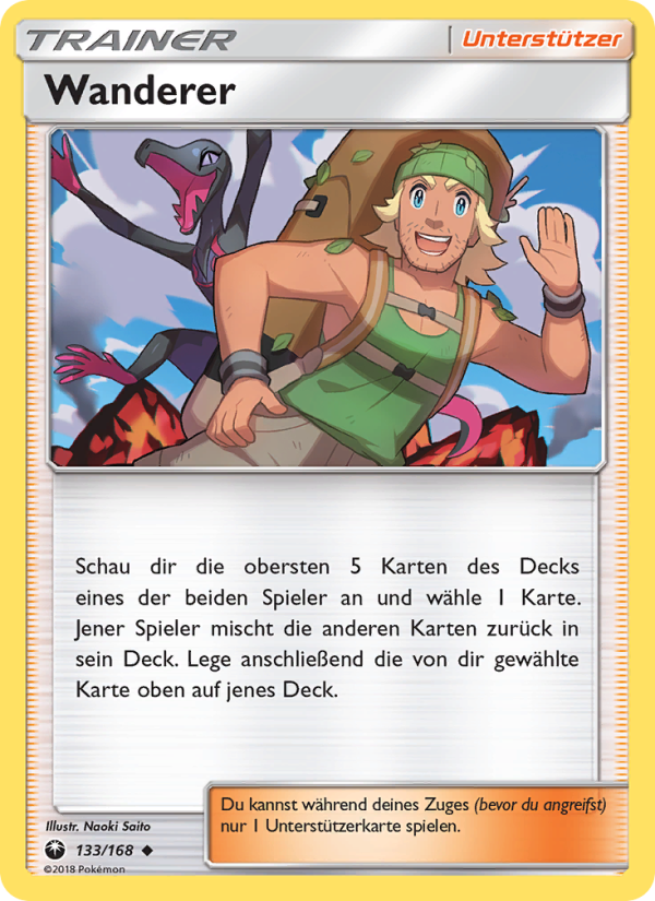 Wanderer 133 — Sturm Am Firmament (German Pokémon TCG card)