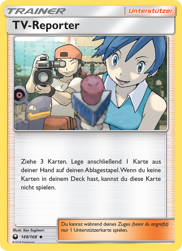 TV-Reporter 149 — Sturm Am Firmament (German Pokémon TCG card)