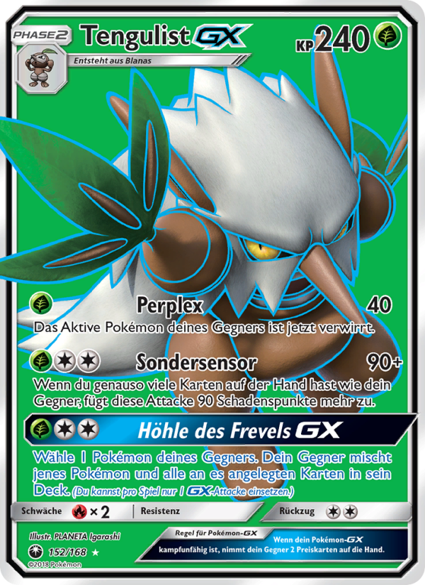 Tengulist GX 152 — Sturm Am Firmament (German Pokémon TCG card)