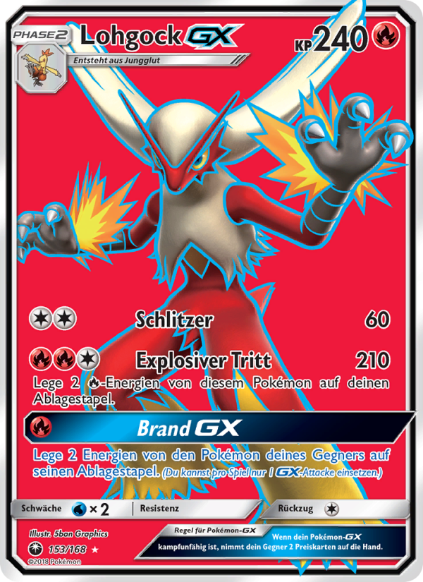 Lohgock GX 153 — Sturm Am Firmament (German Pokémon TCG card)