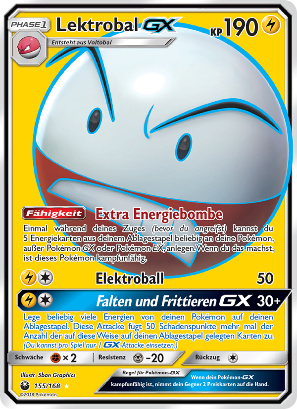Lektrobal GX 155 — Sturm Am Firmament (German Pokémon TCG card)