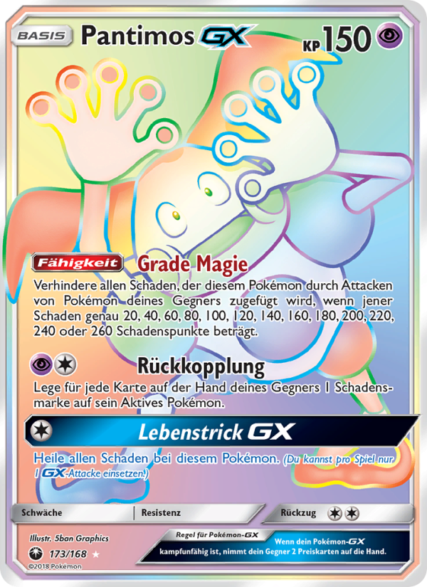 Pantimos GX 173 — Sturm Am Firmament (German Pokémon TCG card)