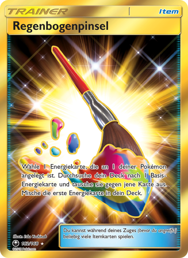 Regenbogenpinsel 182 — Sturm Am Firmament (German Pokémon TCG card)