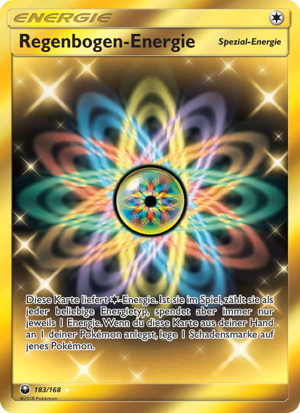 Regenbogen-Energie 183 — Sturm Am Firmament (German Pokémon TCG card)