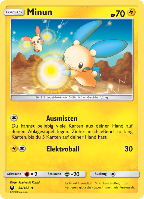 Minun 54 — Celestial Storm (German Pokémon TCG card)