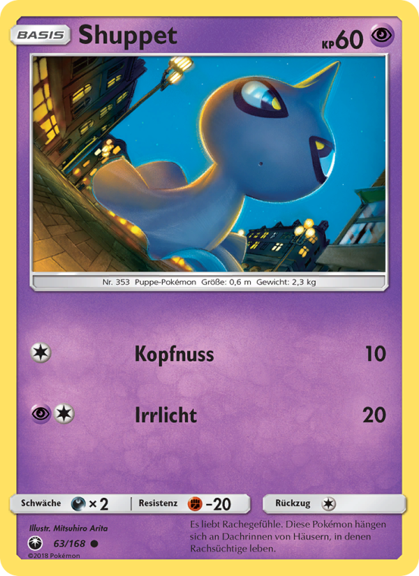 Shuppet 63 — Celestial Storm (German Pokémon TCG card)
