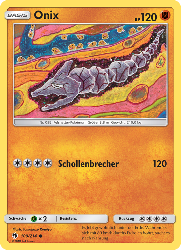 Onix 109 — Echo des Donners (German Pokémon TCG card)