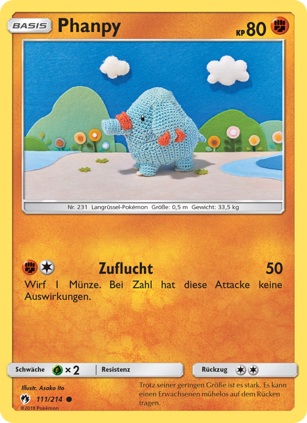 Phanpy 111 — Echo des Donners (German Pokémon TCG card)