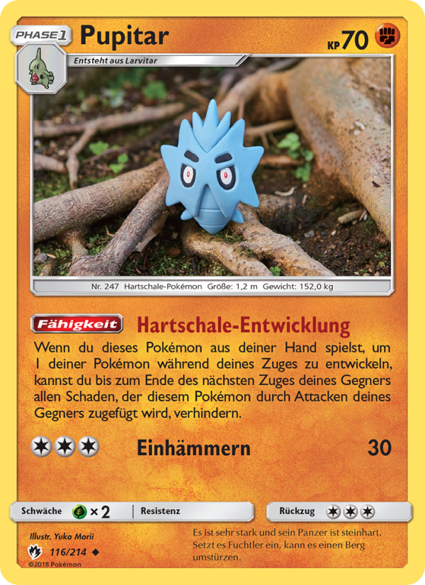 Pupitar 116 — Echo des Donners (German Pokémon TCG card)