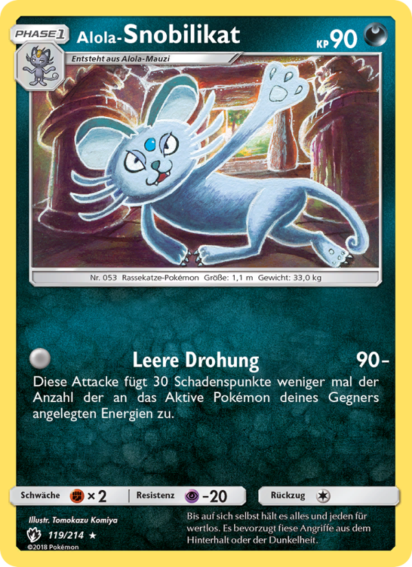 Alola-Snobilikat 119 — Echo des Donners (German Pokémon TCG card)